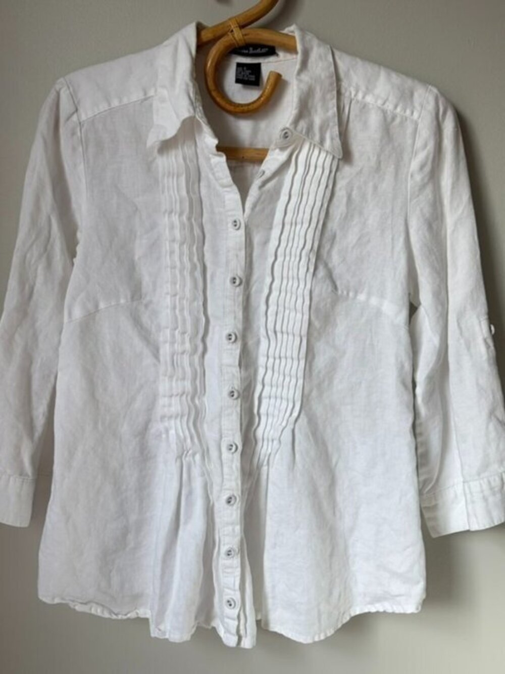 Alexandra Bartlett Button Down Linen Long Sleeve Shirt Women's Small